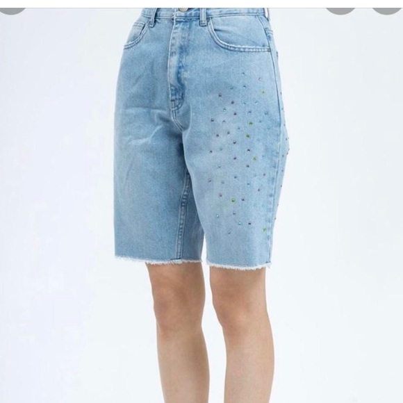 Danielle Guizio embellished short jeans - Picture 1 of 1